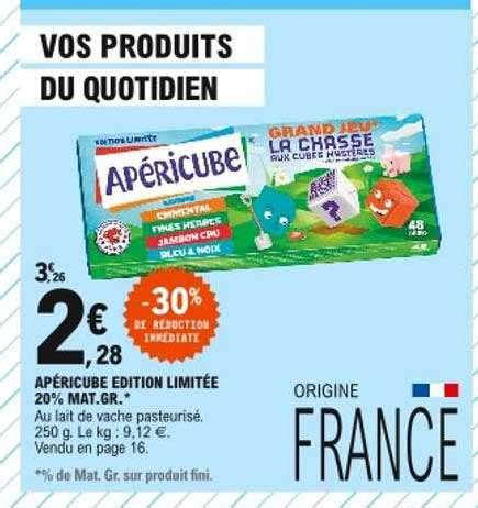 Promo Ap Ricube Dition Limit E Mat Gr Chez E Leclerc Icatalogue Fr