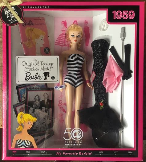 Vintage Reproduction 50th Anniversary Barbie Doll Tset Ebay Old Barbie Dolls Barbie