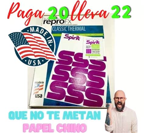 Papel Hectografico Spirit Americano Hojas Tatuar Tattoo Env O Gratis