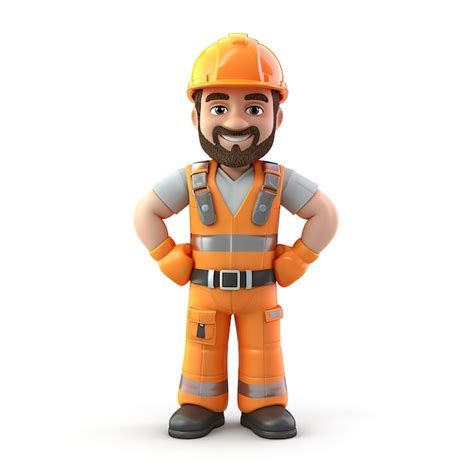 Premium Photo Construction Worker Foreman Character