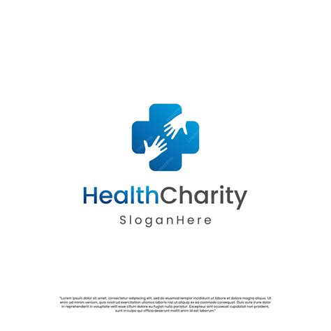 Premium Vector | Health charity health cross combine with hand charity ...