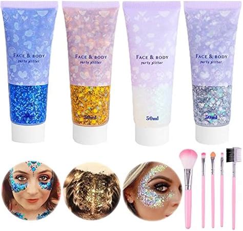 Lucktao Body Glitter Gel Bottle Face Glitters K Rper Glitzer