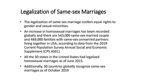 SOLUTION Legalization Of Same Sex Marriages Studypool