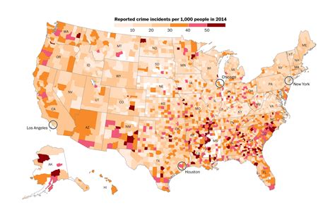 Houston Crime Map - Houston Crime Rate Map (Texas - Usa) - Texas Crime ...