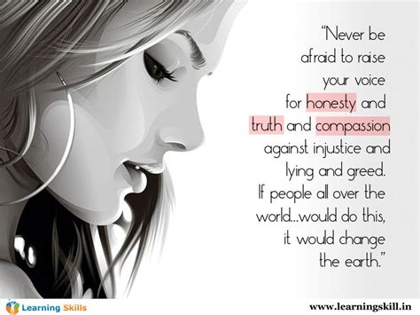 Never Be Afraid To Raise Your Voice For Honesty And Truth And