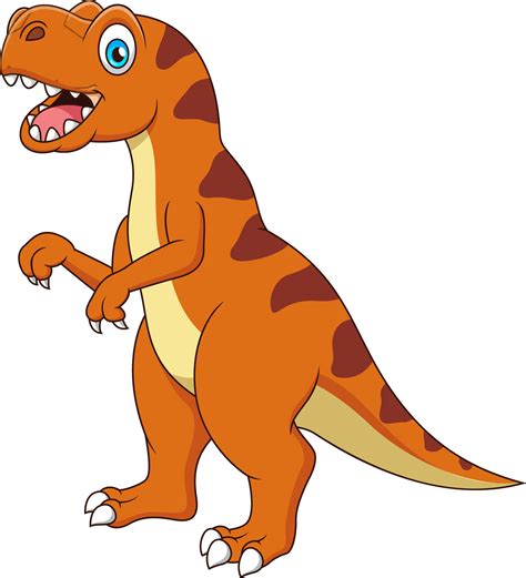 Cute Tyrannosaurus Rex Cartoon Smiling Cute Dinosaur Cartoon