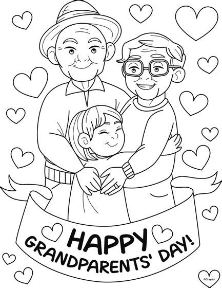 Happy Grandparents Day Coloring Page | Happy grandparents day ...