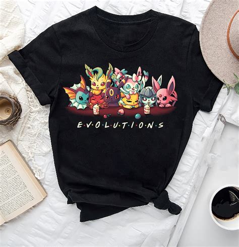 Eevee Evolutions T Shirt Eevee Friends Shirt Pokemon Eevee Shirt Fan