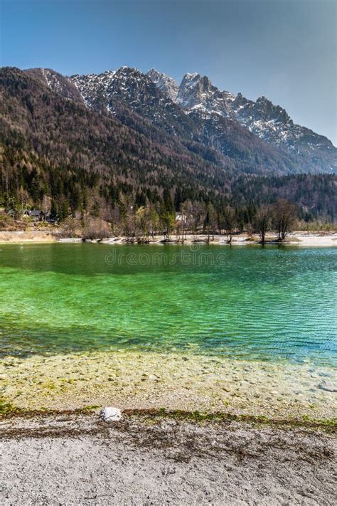 Jasna Lake Mountain Range Kranjska Gora Slovenia Stock Photo Image Of