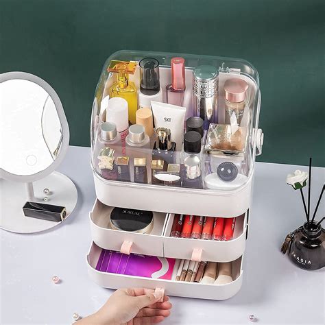 Haturi Makeup Organizer Waterproofanddustproof Cosmetic Organizer Box