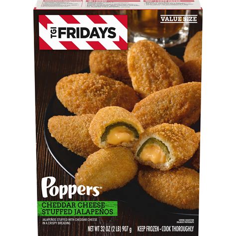 TGI Fridays Frozen Appetizers Cheddar Cheese Stuffed Jalapeno Poppers ...