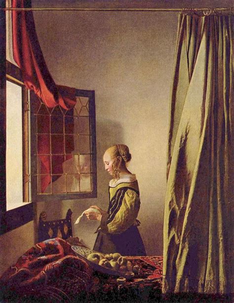 Johannes Vermeer Girl Reading A Letter At An Open Window Painting