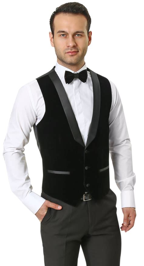Жилет черный бархатный в прокат - Black Tie Club®