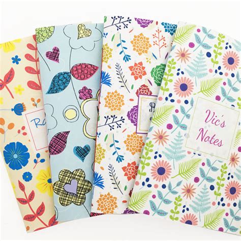 New personalised floral notebook designs - The Leaf Press