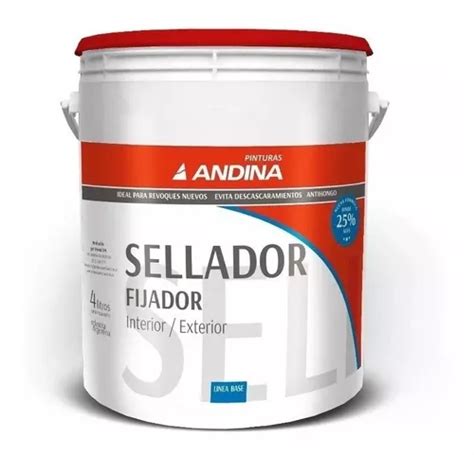 Sellador Fijador Al Agua Para Paredes Andina Litros Mercadolibre