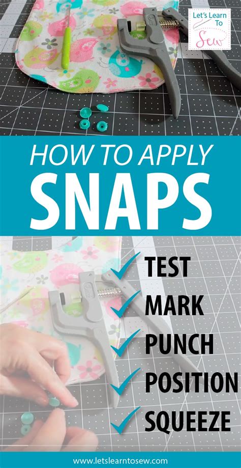 apply plastic snaps  snap pliers  easier