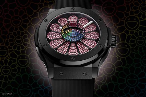 Classic Fusion Takashi Murakami Black Ceramic Light Pink Sapphires 45