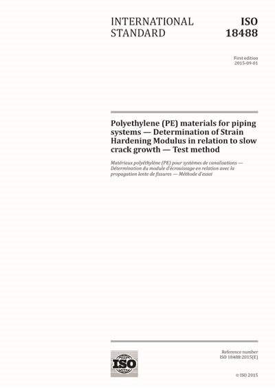 ISO 18488 2015 Polyethylene PE Materials For Piping Systems