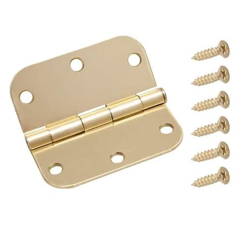 Everbilt In X In Radius Satin Brass Door Hinge The Home