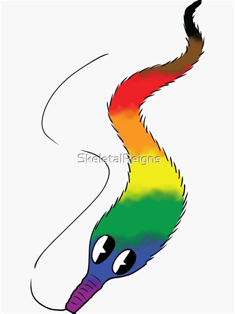 Gay Worm On String Sticker By SkeletalReigns Redbubble
