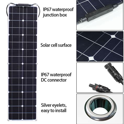 Monokristályos Flexibilis Napenergia Panel 24V CE 50W solar panel