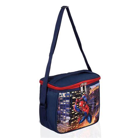 Kuber Industries Marvel Spider Man Lunch Bag Rexine Waterproof Tiffin