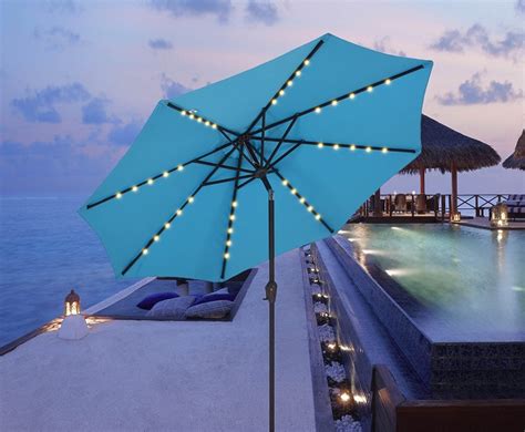 Outdoor Umbrellas With Solar Lighting