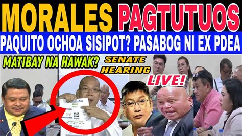 LIVE SENATE HEARING MATIBAY Na HAWAK Ni EX PDEA MORALES SASAMBULAT