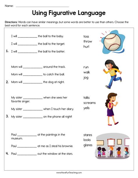 Figurative Language Worksheet