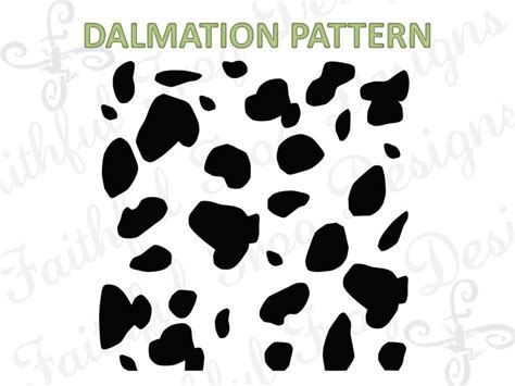 Svg Design Dalmatian Spot Pattern With Collar Instant Etsy