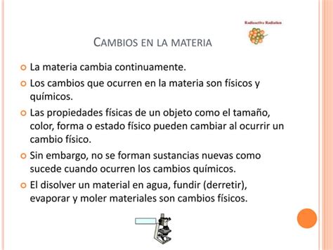 Cambio Fisicos Y Quimicos De La Materia Ppt