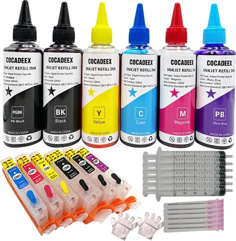 COCADEEX 580XXL Ink Refill Kits Replacement For PGI 580XXL CLI 581XXL