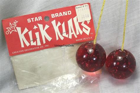 Vintage Klik Klak Toy Clackers Original Package Official Star Brand