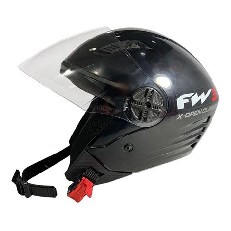 Capacete Fw3 X Open Classic Preto Shopee Brasil