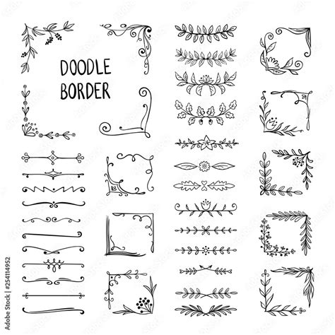 Doodle Frame Borders Vector - Infoupdate.org