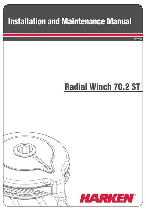 HARKEN RADIAL WINCH 70 2 ST INSTALLATION AND MAINTENANCE MANUAL Pdf