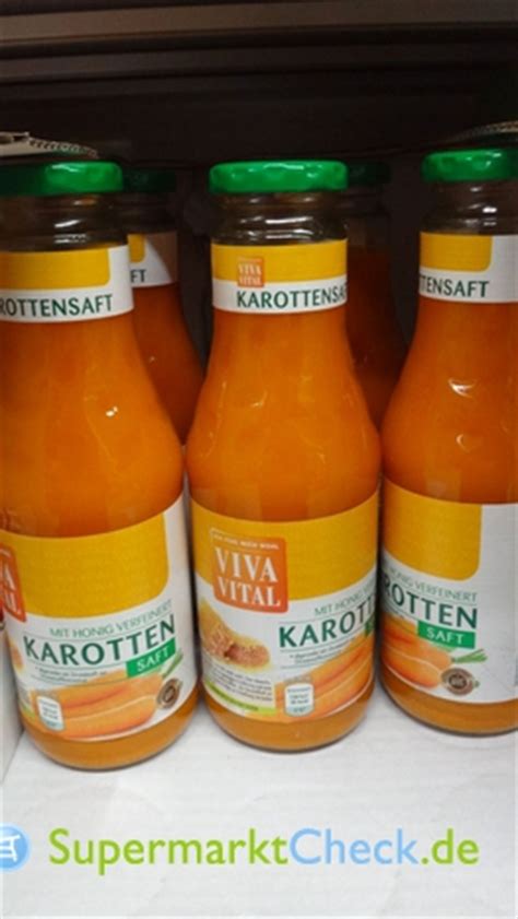 Viva Vital Karottensaft Mit Honig Preis Angebote Kalorien Nutri Score