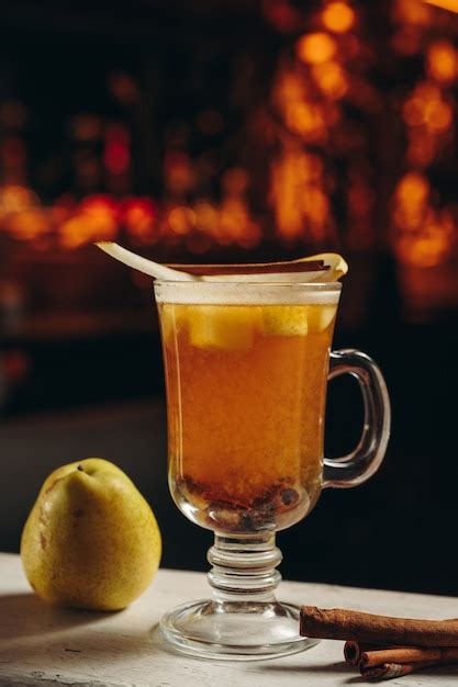 Premium Photo Toddy Mulled Pear Cider Or Spiced Tea Or Grog With