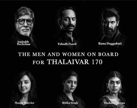 Thalaivar#170 cast announced till now : r/kollywood