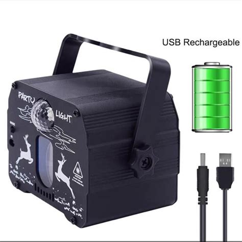 Ampoule Eclairage De Scene Rechargeable Projecteur Laser Rgb Avec