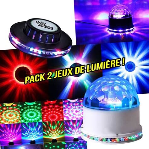 Pack Jeux De Lumi Re Dj Pa Effet Ovni Sunmagic Blanc Effet Astro