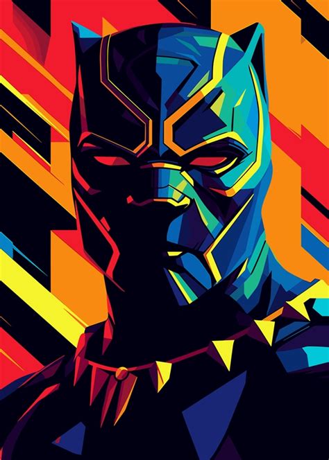 Black Panther Popart pósters y Art Prints de Qreative Printler