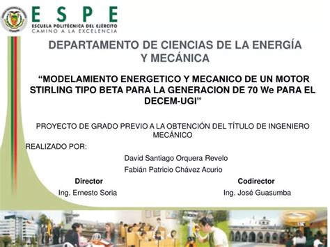 PPT DEPARTAMENTO DE CIENCIAS DE LA ENERGÍA Y MECÁNICA PowerPoint