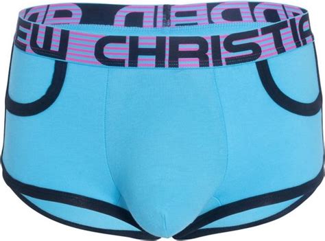 Andrew Christian ALMOST NAKED Retro Pocket Boxer Aqua MAAT L Heren Ondergoed Bol