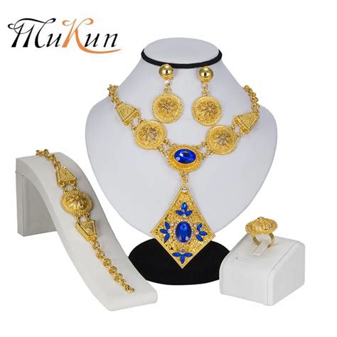 MUKUN Jewerly Sets For Women Nigerian Wedding African Beads Jewelry Set