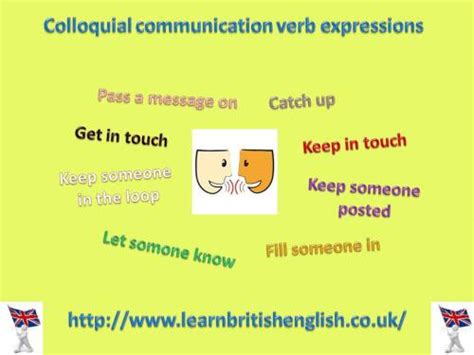 Learn English: colloquial communication verb... - British English Lessons