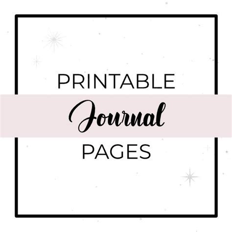 Printable Journal Pages