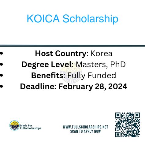 South Korea Fully Funded Scholarships 2024-2025 KOICA Scholarships for ...