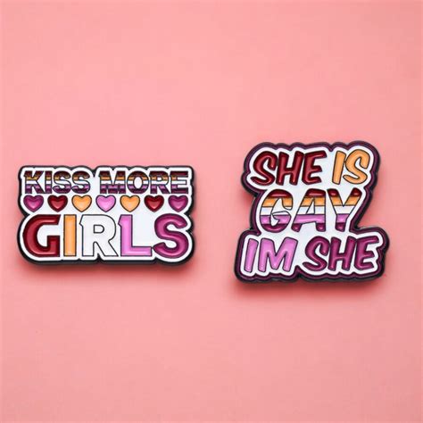 Lesbian Pins LGBT Flag Pin Pride Festival Queer LGBTQIA Accessories