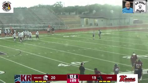 Jv Football Lockhart Lions Vs Davenport Wolves Youtube